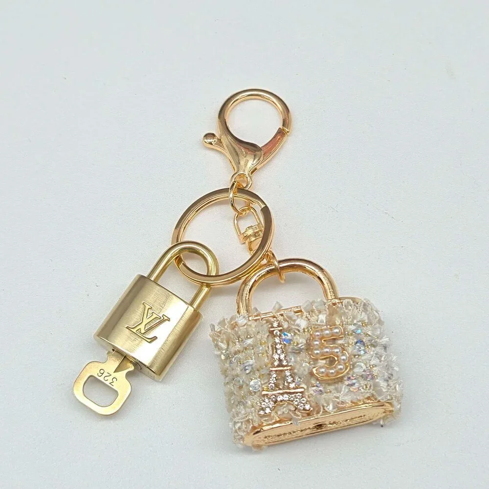 Louis Vuitton Gold Padlock 🔑 Authentic LV Unbranded Keychain Bag Charm